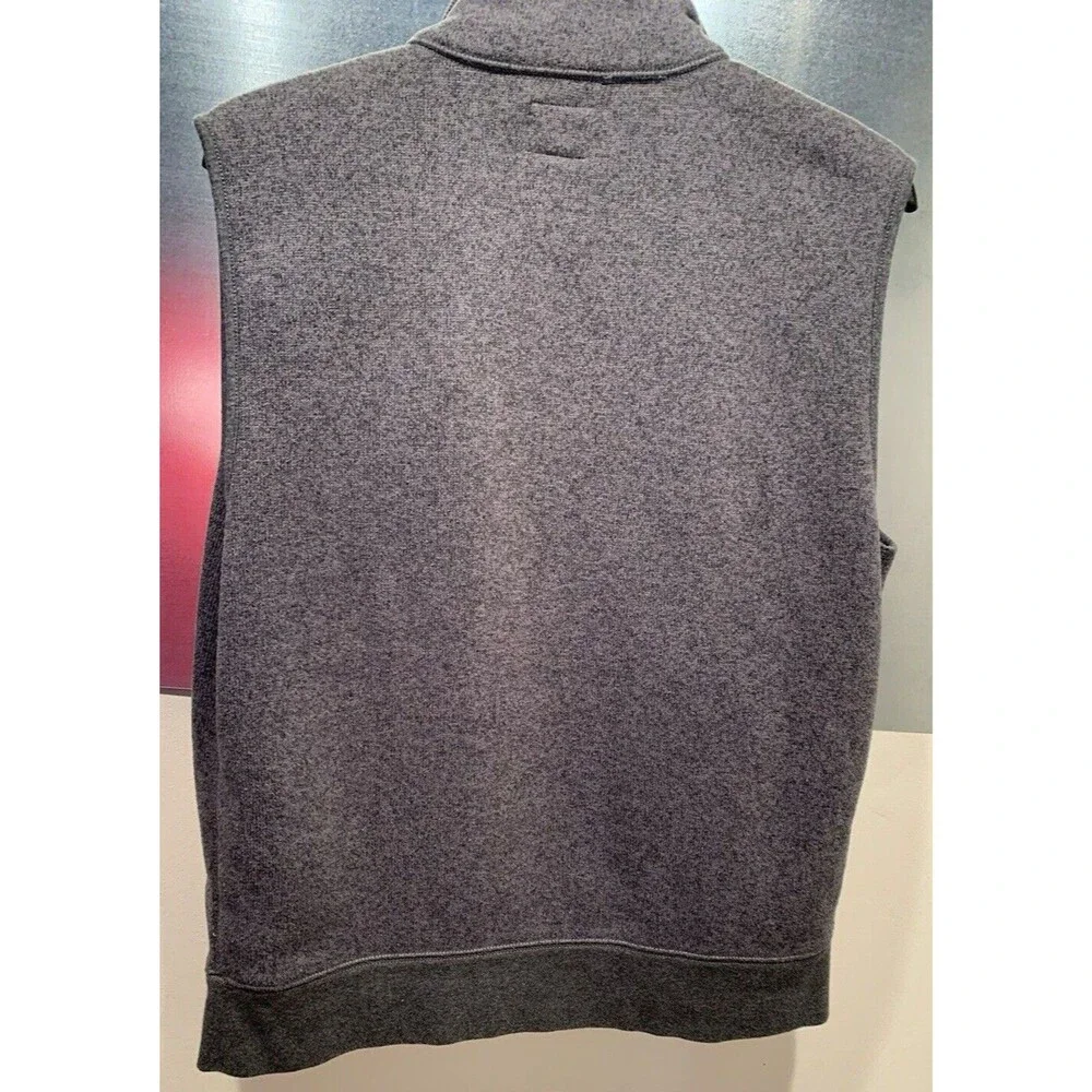 Vest Full Zip Pockets Summit Grey Fleece J.Crew Knit Wear Mens MED  VGUC